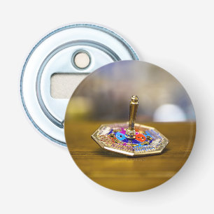 Décapsuleur Cadeau de dreidel de Hanukkah SlipperyJoe à base o