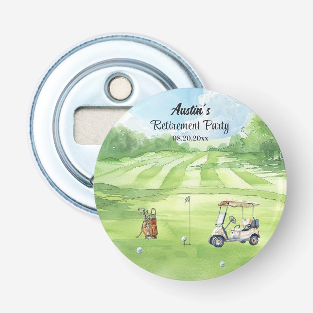 Décapsuleur Cadeau de fête de retraite de parcours de golf aqu (Devant)