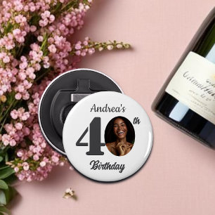 Décapsuleur Cadeau de photo de fête d'anniversaire 40 ans gras