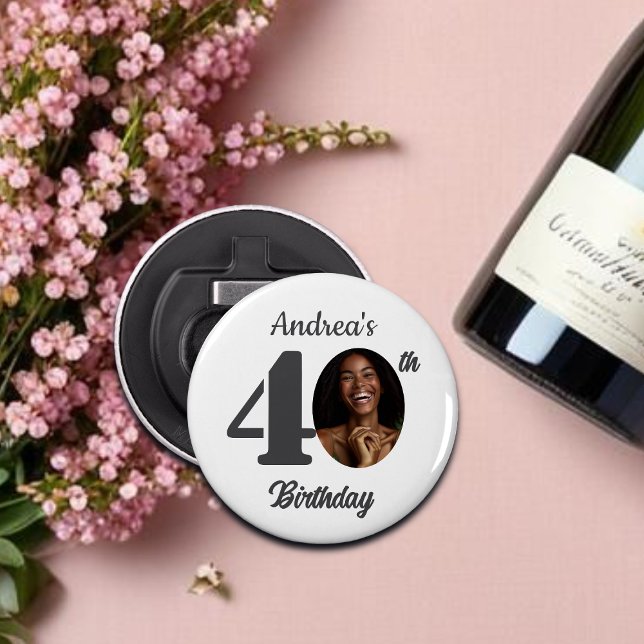 Décapsuleur Cadeau de photo de fête d'anniversaire 40 ans gras (Créateur téléchargé)