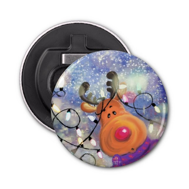 Décapsuleur Cadeau d'ouverture de bouteille de Noël avec un re (Devant)