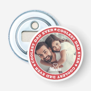 Décapsuleur Cadeau personnalisé avec photo moderne du père le