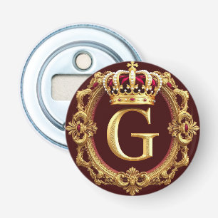 Décapsuleur Cadre doré luxueux avec monogramme couronné