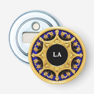 Décapsuleur 🔑 Cadre Doré Orné avec Nom Personnalisé Cadeau po