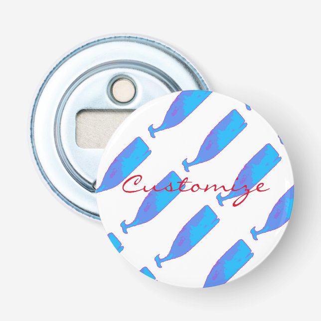 Décapsuleur cagoule bleue sur n'importe quelle couleur (Devant)