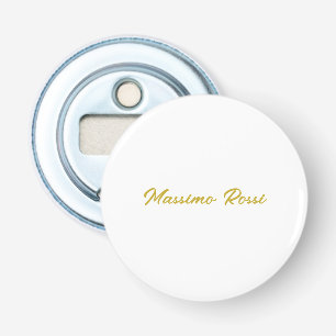 Décapsuleur Calligraphie Élégant Or Blanc Simple Nom