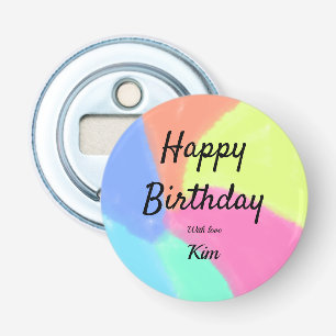 Décapsuleur calligraphie simple et minimale joyeux anniversair