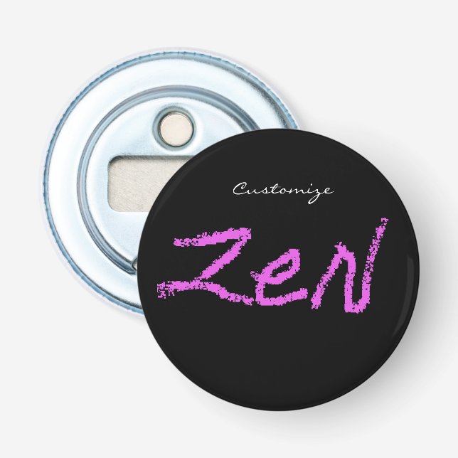 Décapsuleur calligraphie zen Thunder_Cove rose/noir (Devant)