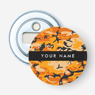 Décapsuleur Camouflage Orange Personnaliser votre nom