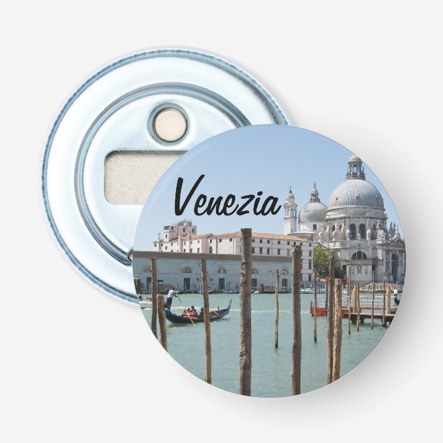 Décapsuleur canal de Venise et église avec texte (Devant)