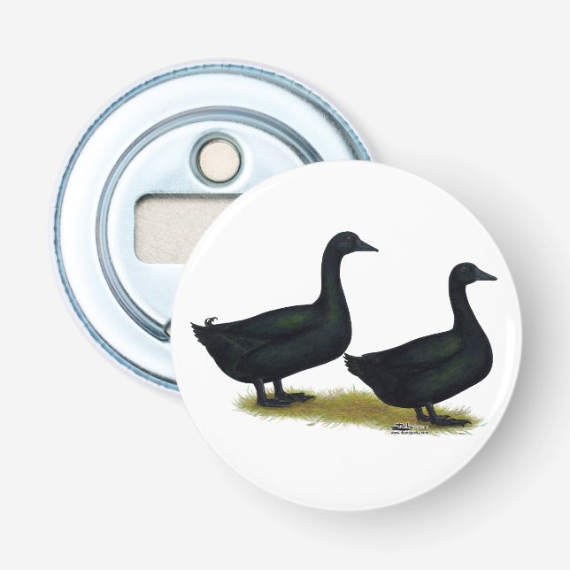 Décapsuleur Canards : Cayugas noirs (Devant)