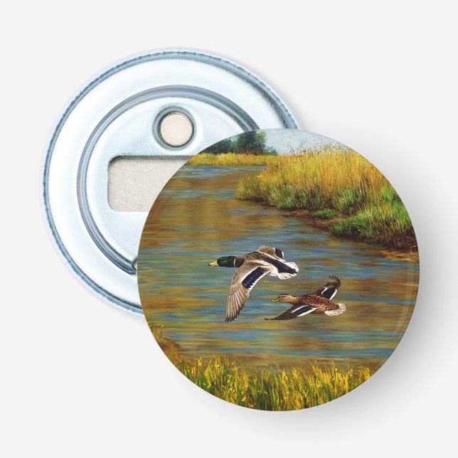Décapsuleur Canards-Majards Survolant L'Étang (Devant)