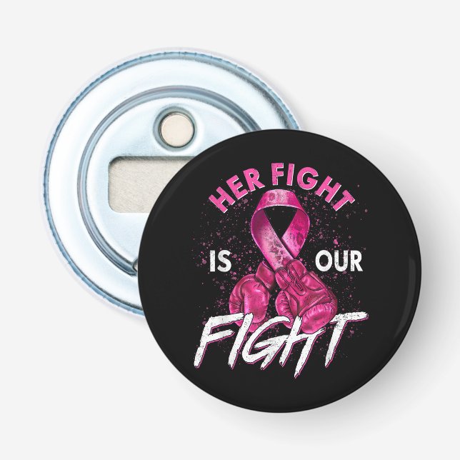 Décapsuleur Cancer du sein Son combat est notre combat Cancer  (Devant)