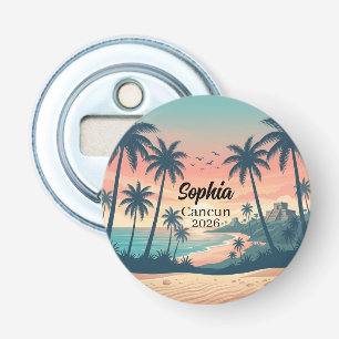 Décapsuleur Cancun Vintage 2026 Coucher de soleil tropical sur