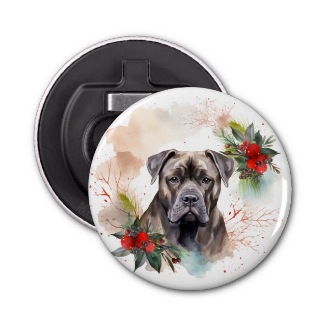 Décapsuleur Cane Corso Christmas Wreath Festive Pup (Devant)