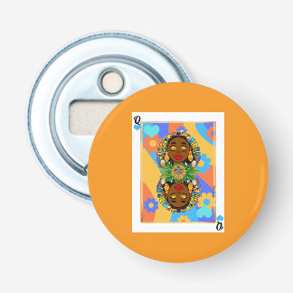 Décapsuleur Carte à jouer florale rétro Oshun Veve