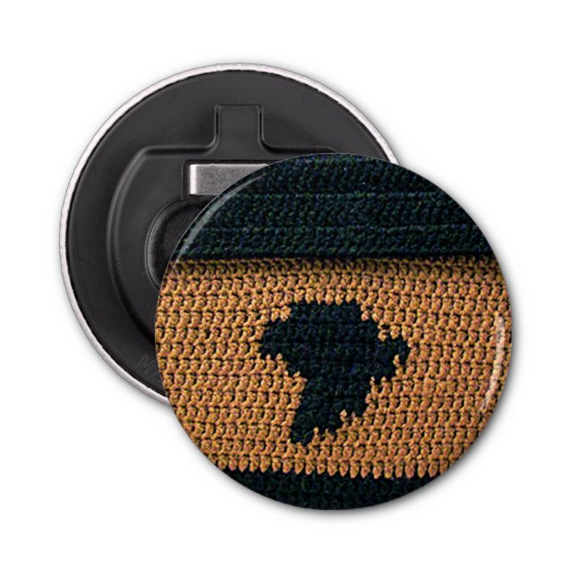 Décapsuleur Carte Afrique Noire Terre Texture Brown Crochet Im (Devant)