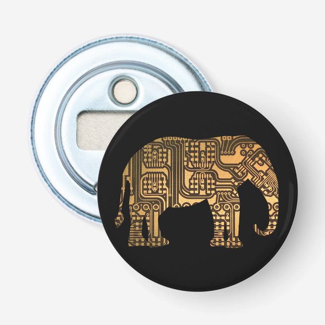 Décapsuleur Carte de circuit éléphant en cuivre (Devant)