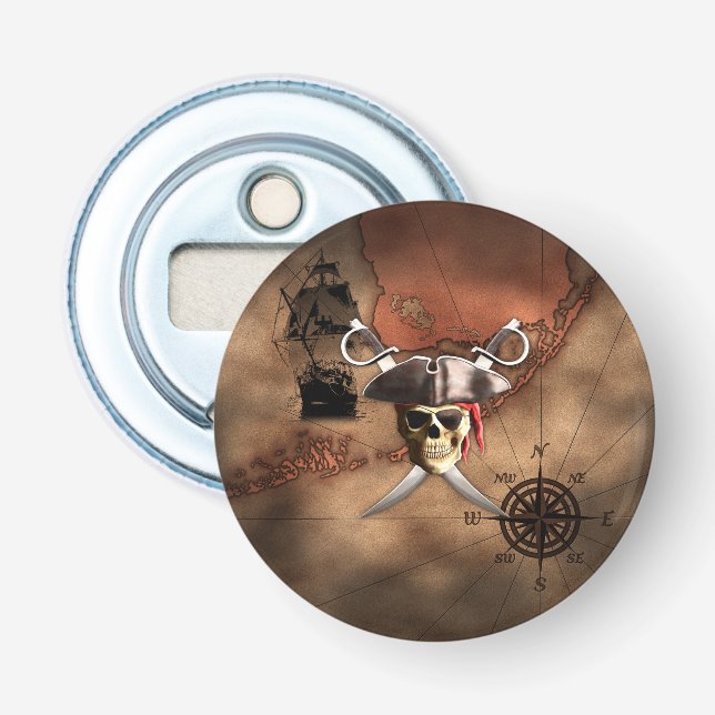 Décapsuleur Carte de pirate (Devant)