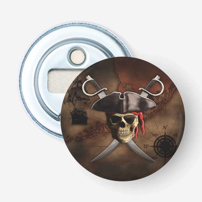 Décapsuleur Carte de pirate (Devant)