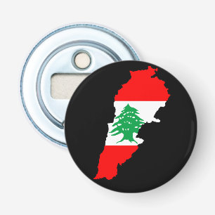 Décapsuleur Carte du Liban avec drapeau
