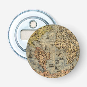 Décapsuleur Carte du monde Forlani Antiquev 1565 Renaissance