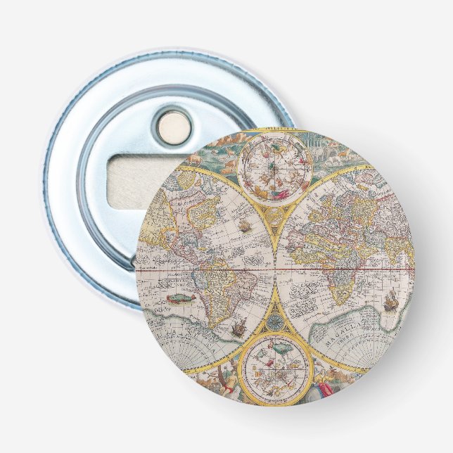 Décapsuleur Carte médiévale du monde à partir de 1525 (Devant)