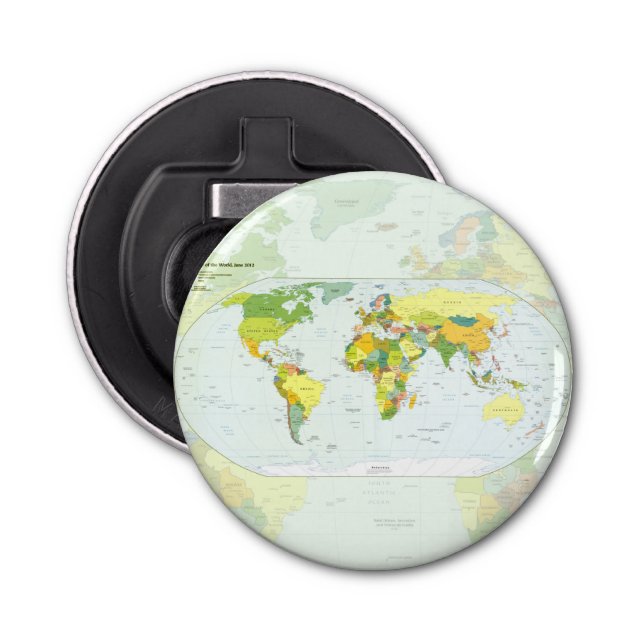 Décapsuleur Carte mondiale Globe Pays Atlas (Devant)