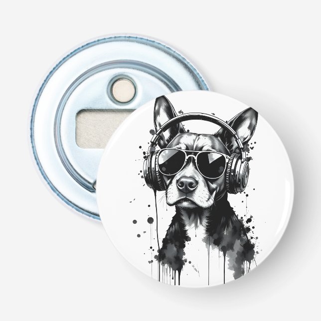 Décapsuleur Casque de chien cool Cute Animaux de compagnie enc (Devant)