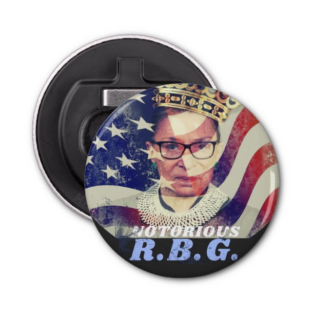Décapsuleur Célèbre RGB Ruth Bader Ginsburg Libérale Féministe (Devant)