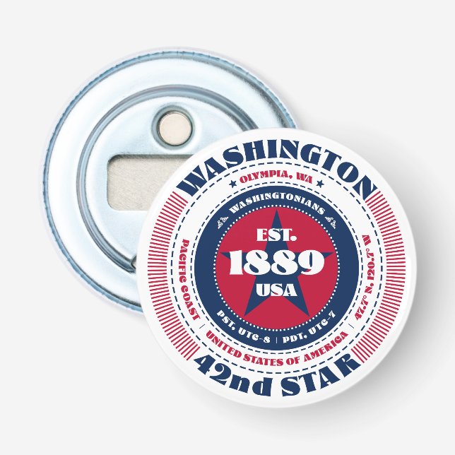 Décapsuleur Cercle d'information de l'État de Washington (Devant)