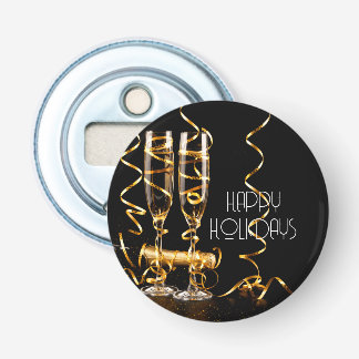 Décapsuleur Champagne Ruban Doré Joyeuses Fêtes
