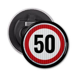 Décapsuleur CHANGER AGE fête d'anniversaire avec panneau routi