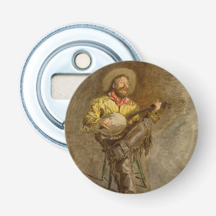 Décapsuleur Chantant Cowboy Espagnol avec Banjo jouant une cha