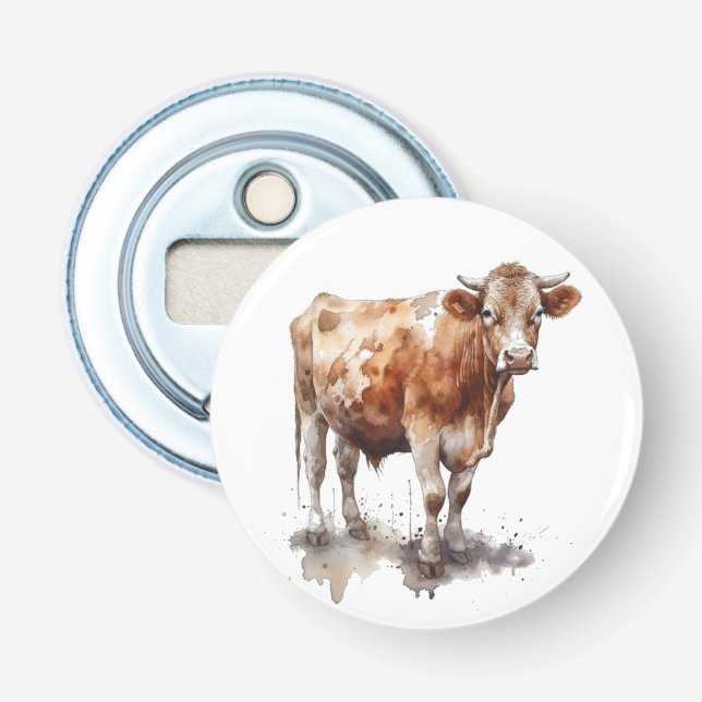 Décapsuleur Charme rustique de la ferme bovine dans un bar (Devant)