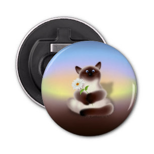 Décapsuleur Chat avec Fleur