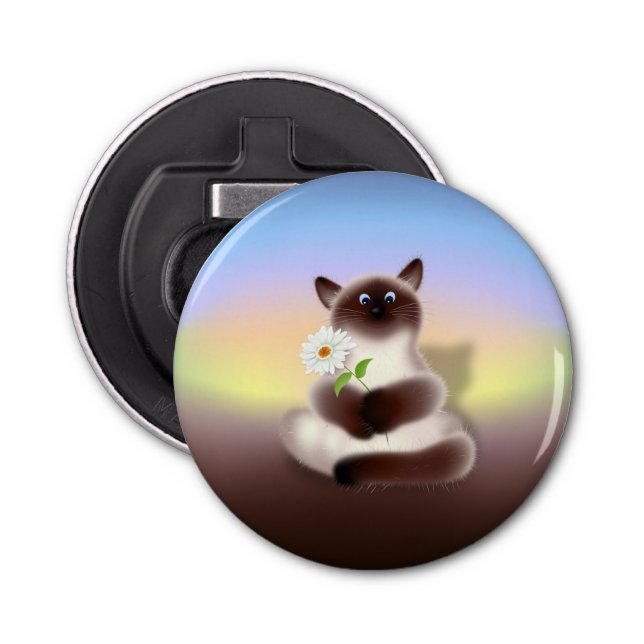 Décapsuleur Chat avec Fleur (Devant)