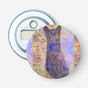Décapsuleur chat bleu cool