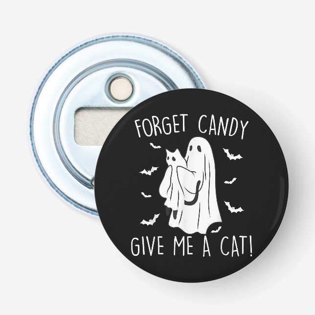 Décapsuleur Chat drôle d'Halloween Fantôme de chat oublie des  (Devant)