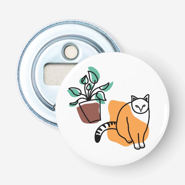 Décapsuleur Chat et le plante (Devant)