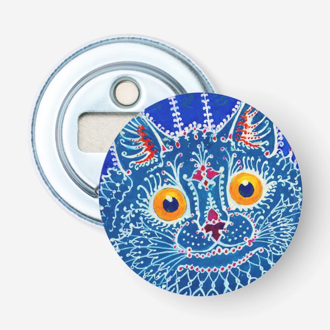 Décapsuleur Chat gothique bleu (Devant)