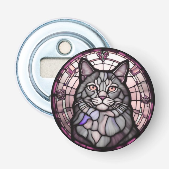 Décapsuleur Chat gris  (Devant)