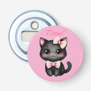 Décapsuleur Chat noir mignon avec cabot pour la décoration d'H