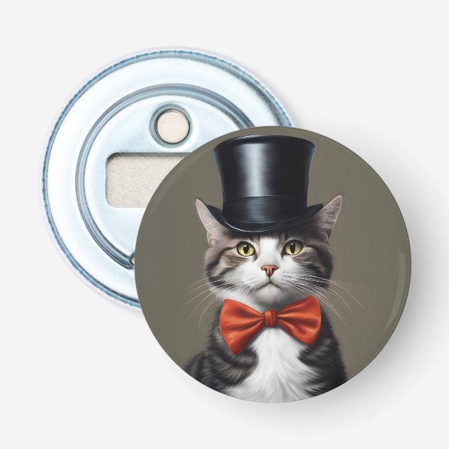 Décapsuleur Chat victorien (Devant)