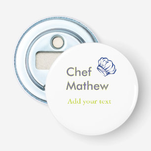 Décapsuleur Chef cuisinier ajouter nom texte hommes cuisine bo