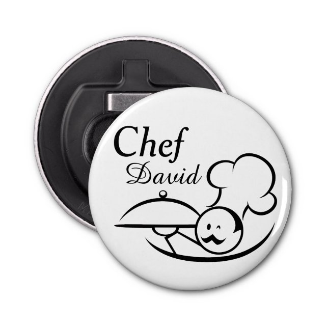 Décapsuleur Chef illustré personnalisé (Devant)
