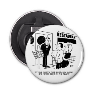 Décapsuleur Chef Not Been sur un dessin télévisé. Poche du che