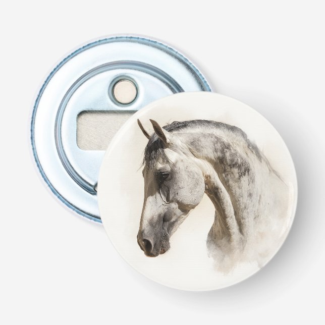 Décapsuleur Cheval lusitanien élégant d'équitation moderne (Devant)