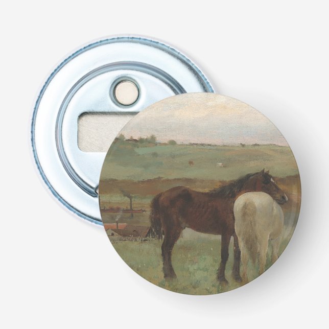 Décapsuleur Chevaux dans une prairie, Peinture à l'huile, Edga (Devant)