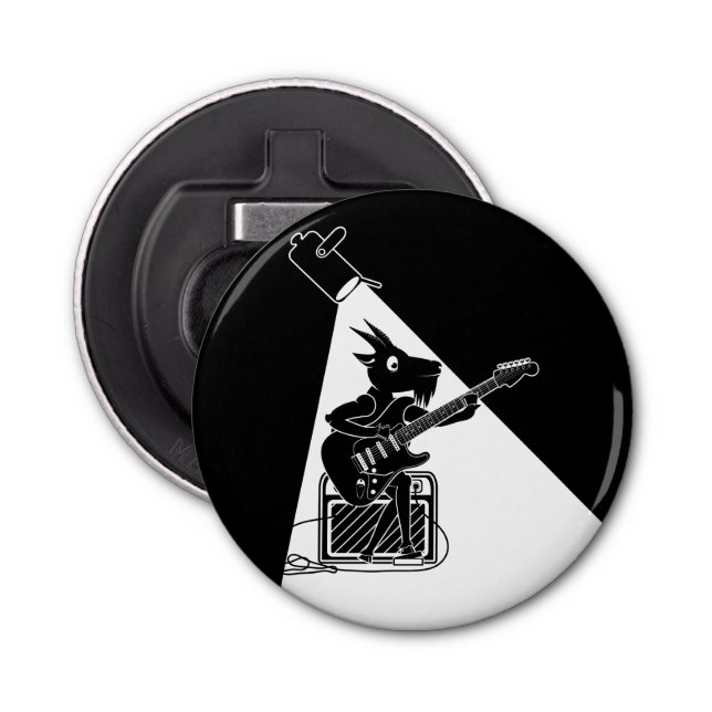 Décapsuleur Chèvre jouant une guitare électrique (Devant)